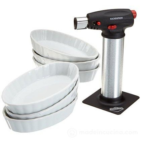 SCHONHUBER 5110663  SET CREME BRULEE INOX/PORC CM.15,5