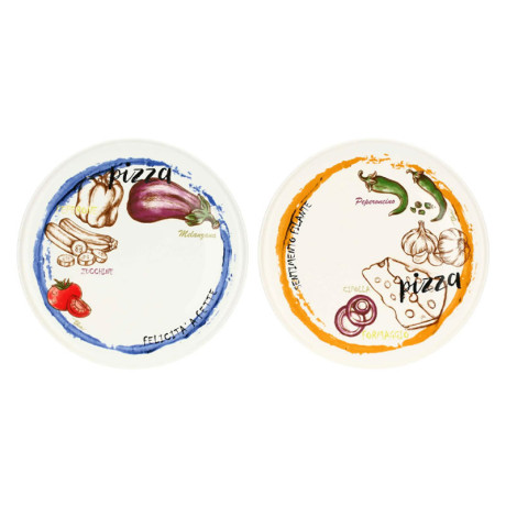 THUN T11467089P00  SET 2PZ PIATTI PIZZA ARANCIO BLU