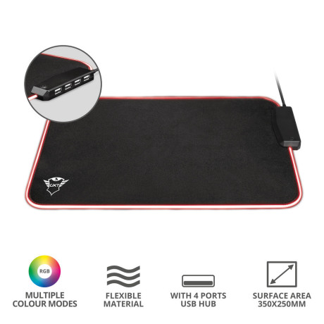 TRUST 23646  GXT765 GLIDE-FLEX RGB MOUSEPAD