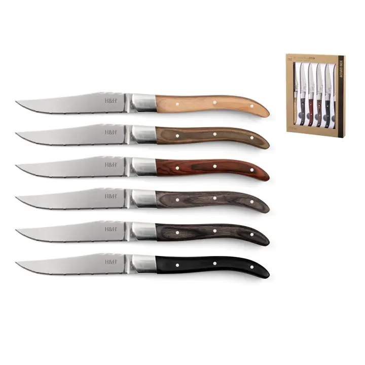 PEN 9972200  CF 6PZ COLTELLO BISTECCA INOX M/LGN