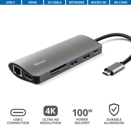 TRUST 23775  DALYX 7 IN 1 USB ADAPTER