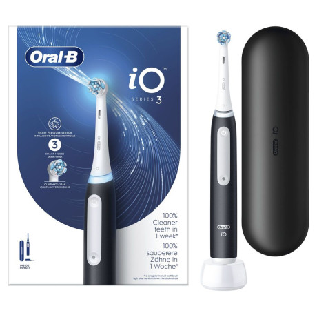 ORAL B IO3S BLACK  SPAZZOLINO ELETTRICO + TRAVEL CASE