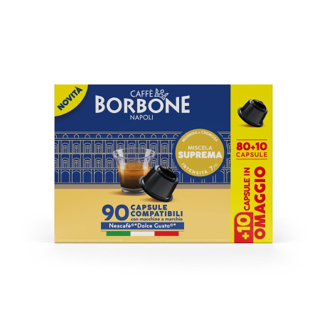 BORBONE DGOROSUPREMA80+10NCAPS COMP DOLCE GUSTO 80+10