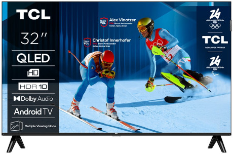 TCL 32S49K  TVC QLED 32 HD SMART ANDROID SAT T2 HEVC
