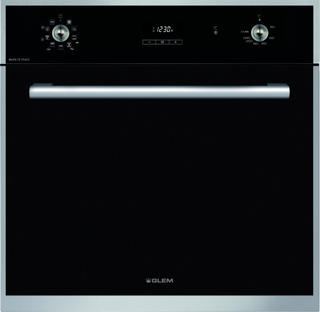 GLEM GAS GFP93IX-S6  FORNO 64LT MULTI14 A NERO/INOX