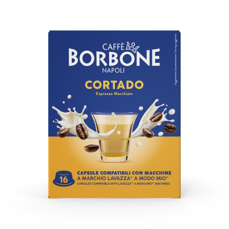 BORBONE AMCORTADO6X16  LAVAZZA 16PZ CAFFE MACCH
