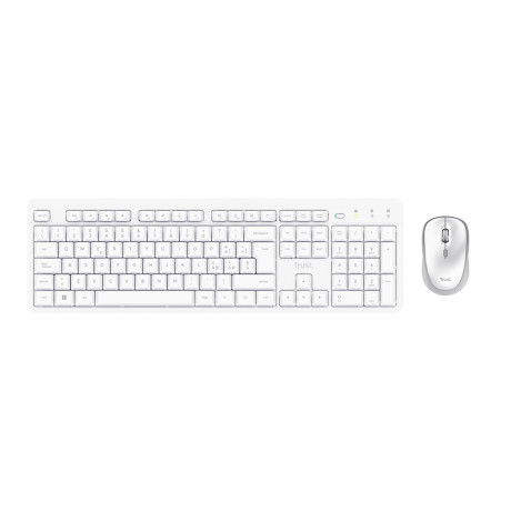 TRUST 25466 KEYBOARD E MOUSE ODY II  WHITE