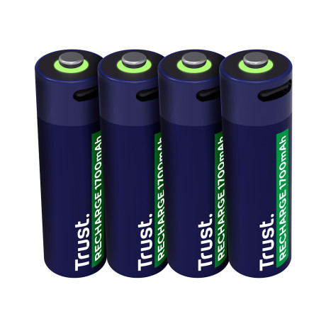 TRUST 25631 USB-C RECHARGEABLE BATTERIES 4P - AA