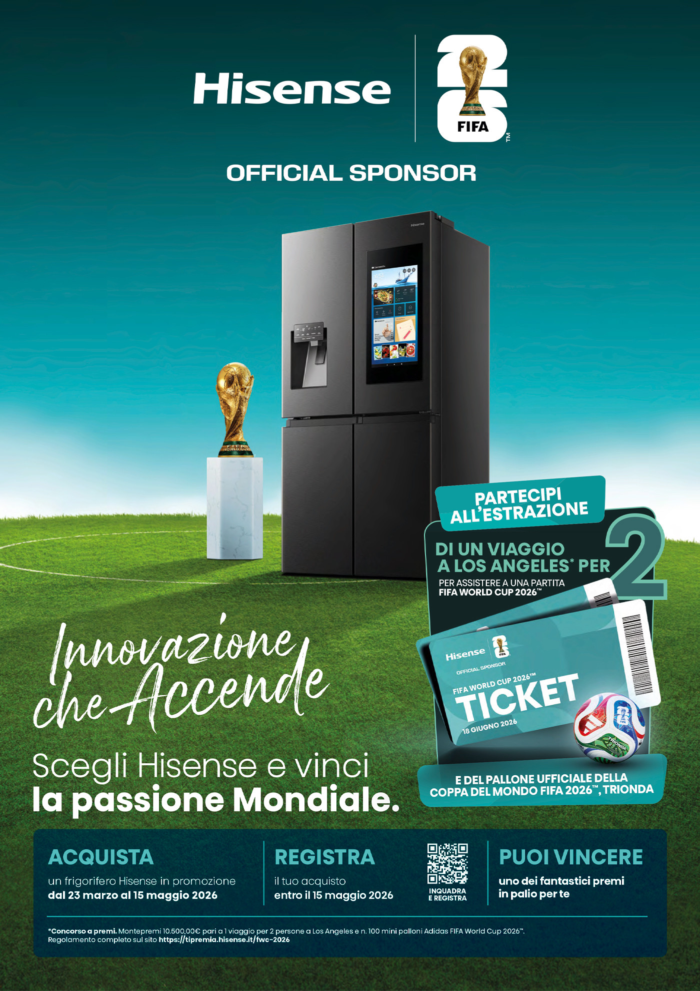 Promo Hisense Frigoriferi Vinci FIFA World Cup 2026 A4.jpg